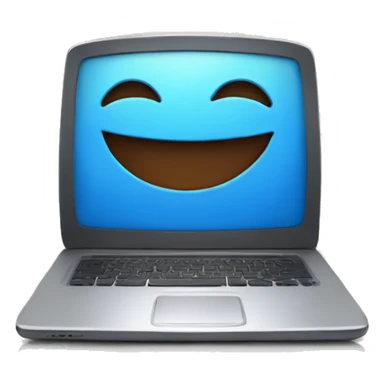 A happy laptop sticker
