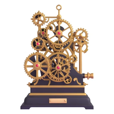 British Empire clockwork machine powered by translation magic sticker