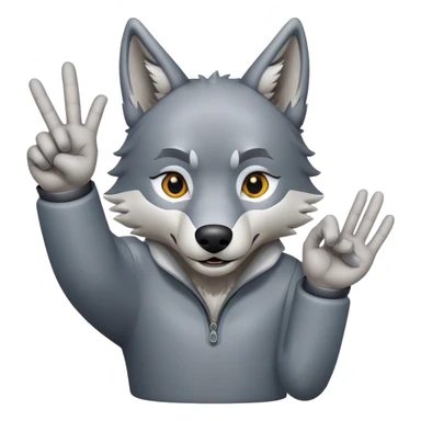 Bozkurt yapan kurt sticker