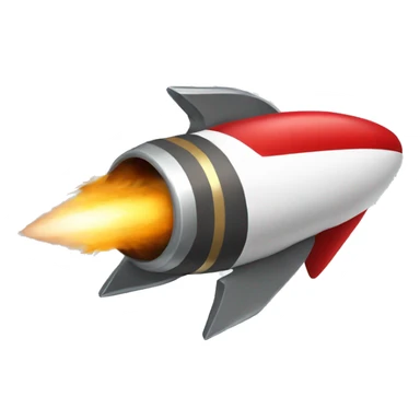 Rocket with a Santa hat sticker