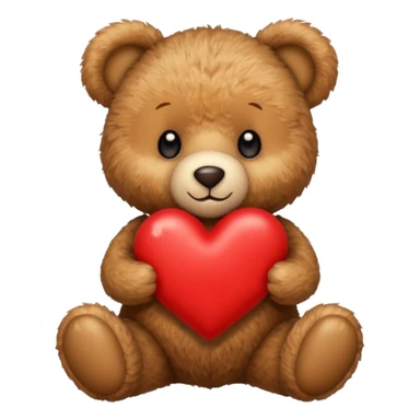 Teddy bear with a heart in her arms and write Didou in it sticker