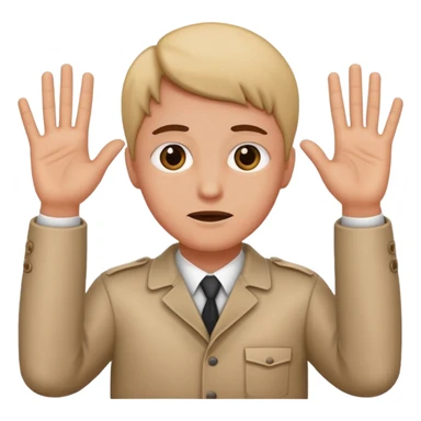 A person holding up their hands innocently (like they were accused of a crime) sticker