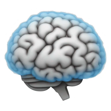 Brain covered with fog sticker