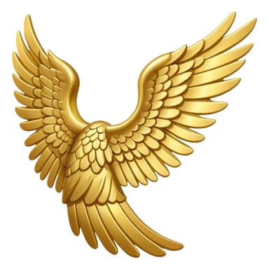 Gold angels wing sticker