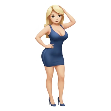 fullbody naked busty blonde pawg buxom bending over nsfw sticker