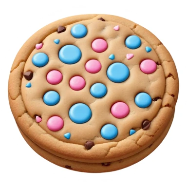 Cookie with blue and pink sprinkles  sticker