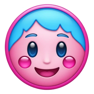 Generate emoji with text LFR and use electrict pink and blue color sticker