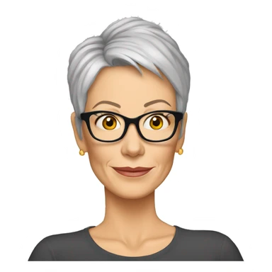 jamie lee curtis cartoon wearing tee sticker