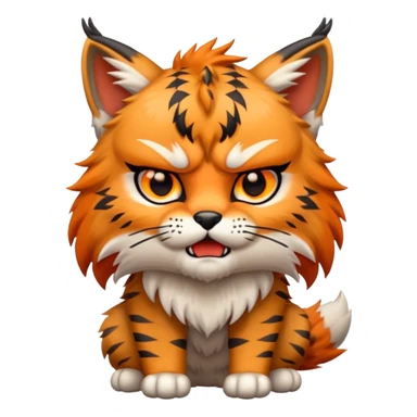 Chibi Sticker lynx angry sticker