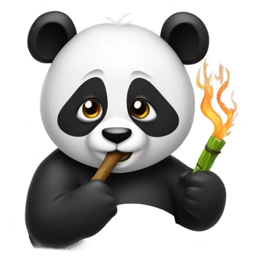 Panda blowing a wistle sticker