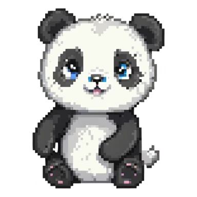 playful panda sticker