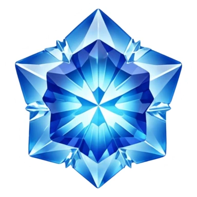 Blue Gem with an Ice Flake Inside sticker