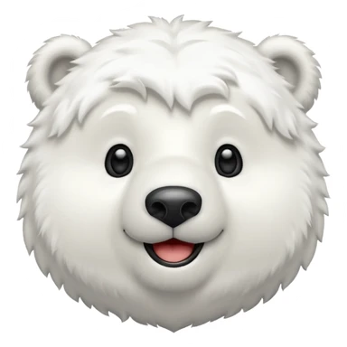 請幫我生成一個cute polar bear的Emoji sticker