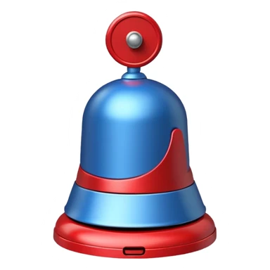 Alarm bell with a rotating light sticker