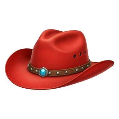 red cowboy hat sticker