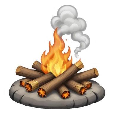 Campfire smoking many smoke sticker