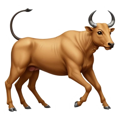 fullbody Egyptian bull leaper, back view sticker