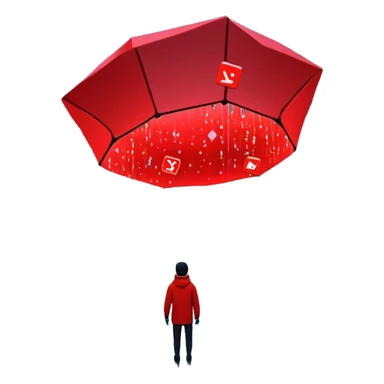 Virtual metaverse grid being flooded with digital waste: floating junk files, corrupted avatars, error signs blinking everywhere, neon red alert signals, sky of code raining down trash, holograms malfunctioning, futuristic city backdrop crumbling,  sticker