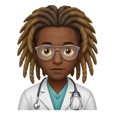 doctor with dreadlock sticker