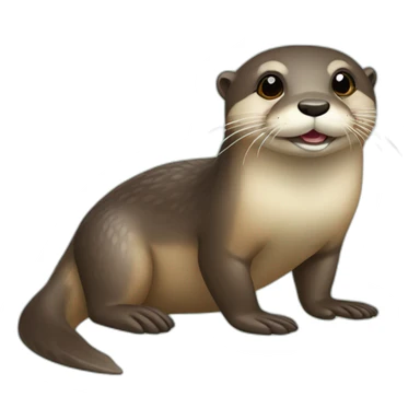 Loutre sur aveille sticker