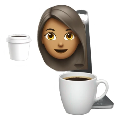 Women’s laptop and coffee cup  sticker