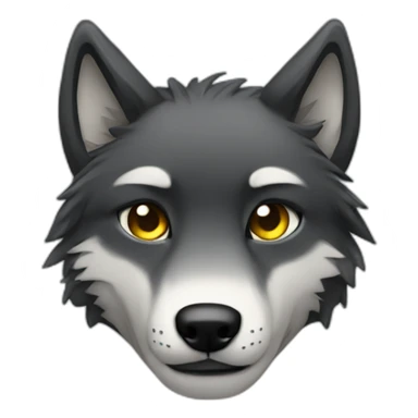 An emo wolf sticker