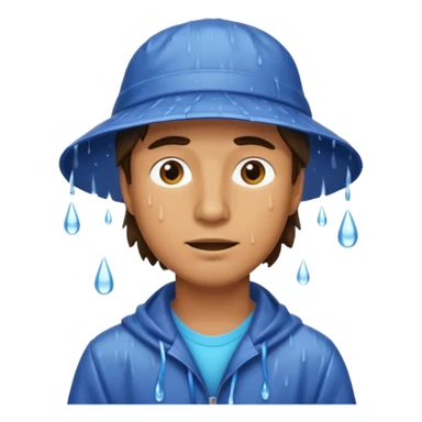 man caught in the rain sticker