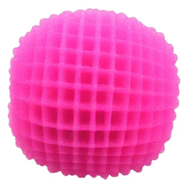 pink mesh shower sponge sticker