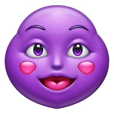 Purple kiss emoji sticker