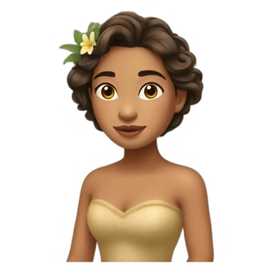 A princesa moana segurando um porco sticker