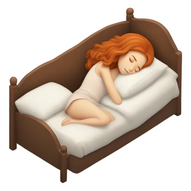 redhead girl sleeping cozy sticker
