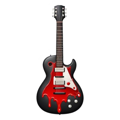 Black guitar with blood drips sticker
