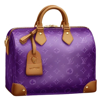 Louis Vuitton bag purple sticker