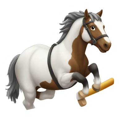 Cheval qui saute un obstacle sticker
