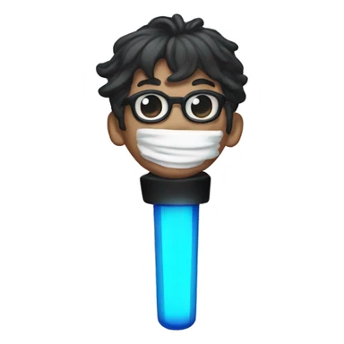 Kpop light stick 🖤🤍 sticker