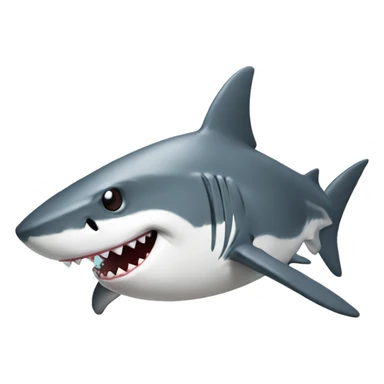 Shark whit hat sticker