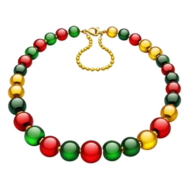 green red yellow necklace beads sticker