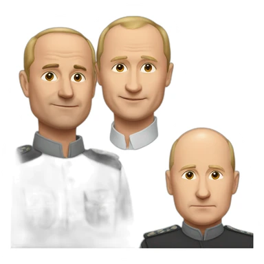 Mash and three putins sticker
