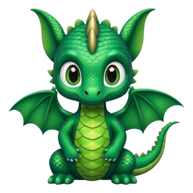 Baby dragon wearing black pajama with white piping  sticker