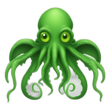 Cthulhu with green eyes sticker