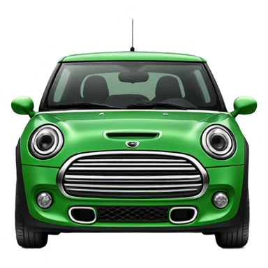 Green mini-cooper car 2024 sticker