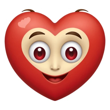 corazon de caricatura, amable, alegre, romantico, que tenga bracitos, ojos y sonrisa, que sea imperfecto sticker