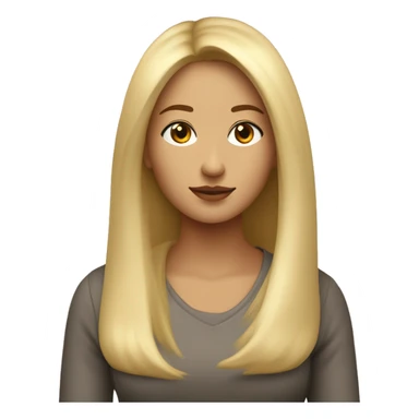 Femme blonde avec les yeux marron cheveux un peux long lisse sticker