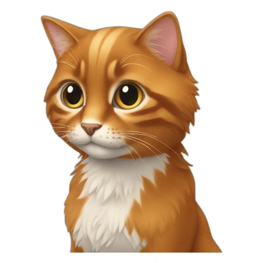 chat roux poils longs sticker