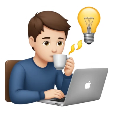 create a 5 emoji describing life of coder sticker