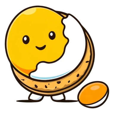 cookie with sunny side up egg on top sticker