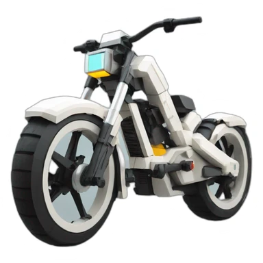 Futuristic bike 8bits In profile sticker