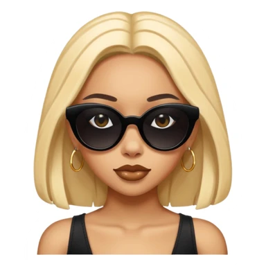 doja cat wear black sun glasses sticker