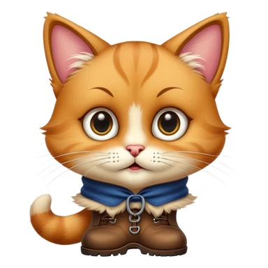 Puss in Boots with big pleading eyes, iconic face sticker