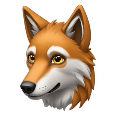 Loup sur renard sticker
